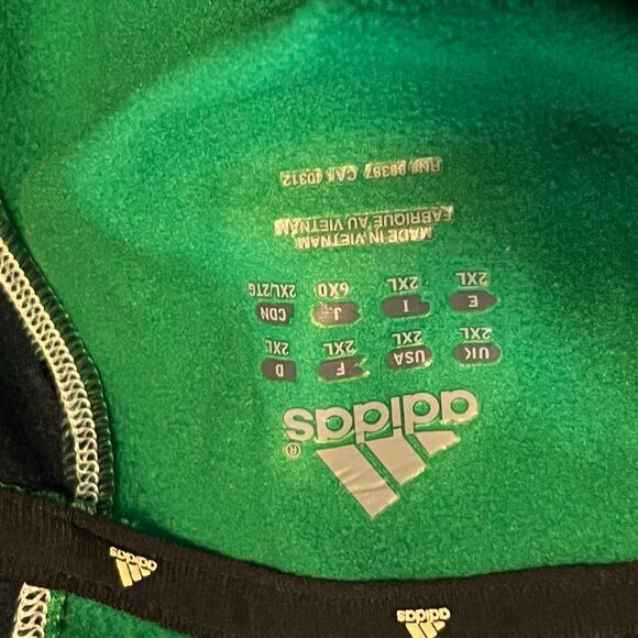 NWT ADIDAS green with navy & white accents hoodie - 2XL - Picture 7 of 10